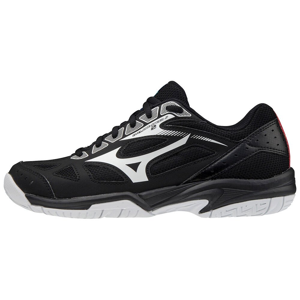 Womens Mizuno Cyclone Speed 2 Volleyball Shoes Black/White/Blue Philippines (EBXWKJ580)